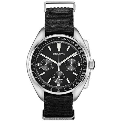 Bulova män kronograf kvartsur med nylonrem 96A225, Svart, Kronograf Bulova män kronograf kvartsur med nylonrem 96A225, Svart, Kronograf