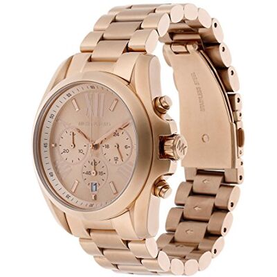Michael Kors Bradshaw Damklocka, kronografverk med armband i rostfritt stål eller läder Michael Kors Bradshaw Damklocka, kronografverk med armband i rostfritt stål eller läder