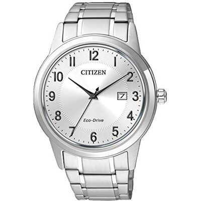 Citizen Analog kvartsur med rostfritt stål armband AW1231-58B, silver, Einheitsgröße, Klassisk Citizen Analog kvartsur med rostfritt stål armband AW1231-58B, silver, Einheitsgröße, Klassisk