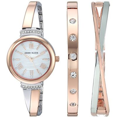 Anne Klein Dam Premium Kristallaccenterad Armbandsklocka, AK/2245RTST Anne Klein Dam Premium Kristallaccenterad Armbandsklocka, AK/2245RTST