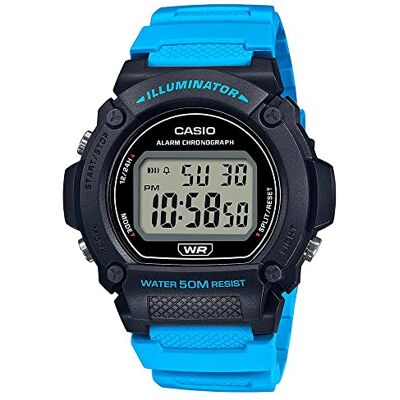 Casio digital ungdomsklocka W-219H-2A2VDF, vit, rem Casio digital ungdomsklocka W-219H-2A2VDF, vit, rem