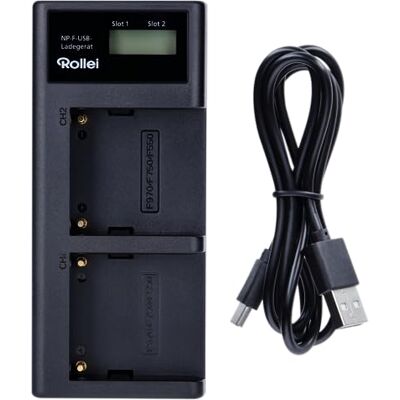 Rollei batteriladdare för NP-F-batterier Rollei batteriladdare för NP-F-batterier