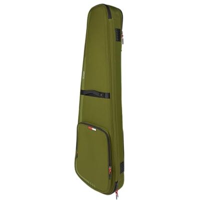 Gator Cases ICON-serien Premium väderbeständigt gitarrfodral för elgitarrer med TSA-godkända dragkedjor, grön (G-ICONBASS-GRN) Gator Cases ICON-serien Premium väderbeständigt gitarrfodral för elgitarrer med TSA-godkända dragkedjor, grön (G-ICONBASS-GRN)