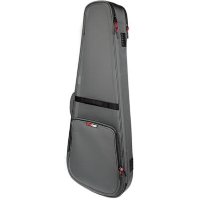 Gator Cases ICON-serien Premium väderbeständigt gitarrfodral för elgitarrer med TSA-godkända dragkedjor, grå (G-ICON335-GRY) Gator Cases ICON-serien Premium väderbeständigt gitarrfodral för elgitarrer med TSA-godkända dragkedjor, grå (G-ICON335-GRY)
