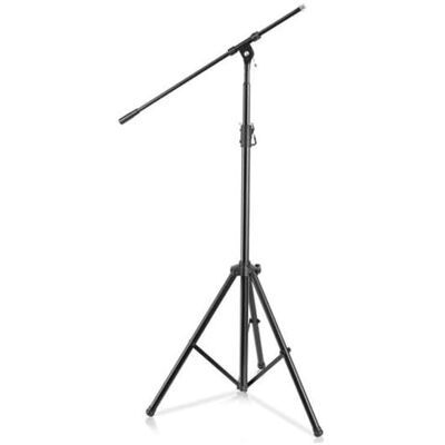 Pyle , raktmikrofonstativ, tungt stabil bas, justerbar höjd, utdragbar teleskopbomarm 75 cm, T-bar justeringspunkt Pyle , raktmikrofonstativ, tungt stabil bas, justerbar höjd, utdragbar teleskopbomarm 75 cm, T-bar justeringspunkt