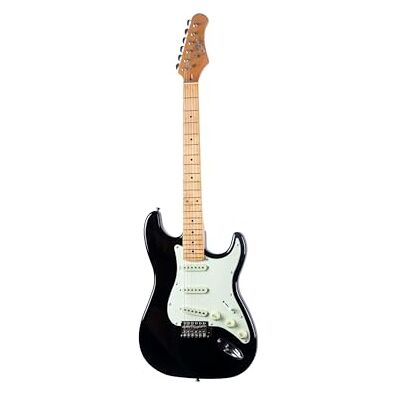 EKO GUITARS elgitarr ST‑401, Pawlonia kropp, handtag och tangentbord lönn, 3 enkel-spole pickup, vintage tremolo-bro, svart färg EKO GUITARS elgitarr ST‑401, Pawlonia kropp, handtag och tangentbord lönn, 3 enkel-spole pickup, vintage tremolo-bro, svart färg