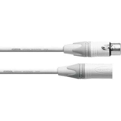 Cordial CABLES XLR-mikrofonkabel 5 m vit MIKROPHONE-kabel Peak Symmetrisk Cordial CABLES XLR-mikrofonkabel 5 m vit MIKROPHONE-kabel Peak Symmetrisk
