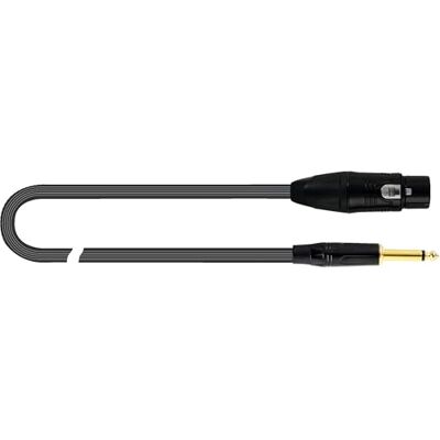 QUIK LOK JUST/FJM-1 XLR balanserad mikrofon hona till TS jack 6,3 mm mono-rak, längd 1 meter, JUST-serien, svart, för mixer, mikrofon, heminspelning, studio och testrum QUIK LOK JUST/FJM-1 XLR balanserad mikrofon hona till TS jack 6,3 mm mono-rak, längd 1 meter, JUST-serien, svart, för mixer, mikrofon, heminspelning, studio och testrum
