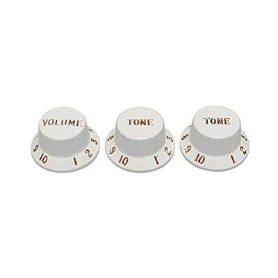 Fender 099-2035-000 Stratocaster® Knobs, White (Volym, Tone, Tone) (3) Fender 099-2035-000 Stratocaster® Knobs, White (Volym, Tone, Tone) (3)