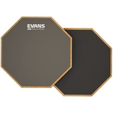 Evans RF-6D RealFeel – träningsdyna för trumma – trumdyna – trummisdyna – tuggummi, gummi och neopren, 2-sidig, 15 cm, grå Evans RF-6D RealFeel – träningsdyna för trumma – trumdyna – trummisdyna – tuggummi, gummi och neopren, 2-sidig, 15 cm, grå