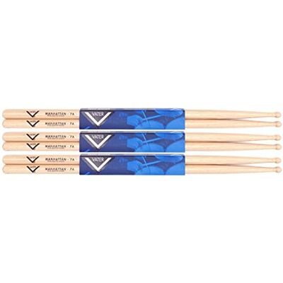 Vater Manhattan 7A, träspets, Hickory-trumpinnar, 3 par (VS3P7AW) Vater Manhattan 7A, träspets, Hickory-trumpinnar, 3 par (VS3P7AW)