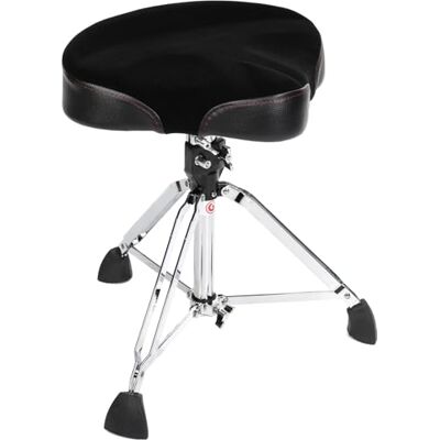 Gibraltar Drum Stool, Drum Stool 9000 Series Motorcycle Saddle Pro Series, 9608M (Diameter: 32cm, Cordura-material, Super Lock, roterande spindel för höjdjustering, "Super Foot"-gummifötter) Gibraltar Drum Stool, Drum Stool 9000 Series Motorcycle Saddle Pro Series, 9608M (Diameter: 32cm, Cordura-material, Super Lock, roterande spindel för höjdjustering, "Super Foot"-gummifötter)