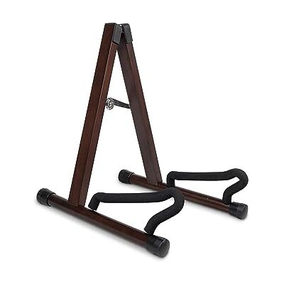 GEWA gitarrställ trä GS-60DW, för konsert-, akustisk- och elgitarr även för roundback-gitarr hopfällbar 38 cm hög mörk valnöt GEWA gitarrställ trä GS-60DW, för konsert-, akustisk- och elgitarr även för roundback-gitarr hopfällbar 38 cm hög mörk valnöt