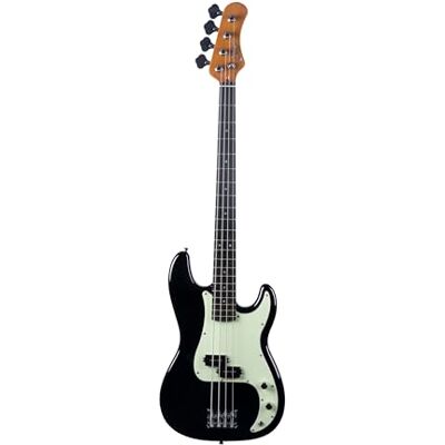 EKO GUITARS elbas PB‑300, 4 strängar, poppelkropp, lönnhandtag, Laurel-tangentbord, 2 PB Humbucker-pickup, vintage bro 4‑sadel, svart EKO GUITARS elbas PB‑300, 4 strängar, poppelkropp, lönnhandtag, Laurel-tangentbord, 2 PB Humbucker-pickup, vintage bro 4‑sadel, svart