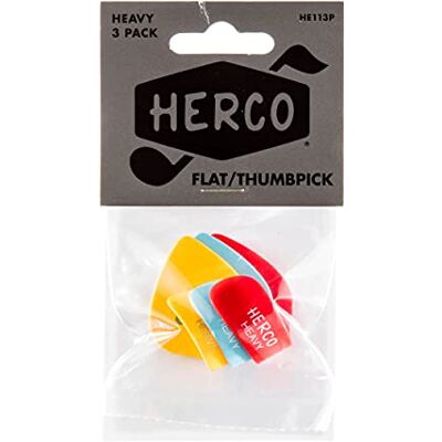 Herco He113P Flat Thumbpicks Heavy Player/3 Herco He113P Flat Thumbpicks Heavy Player/3