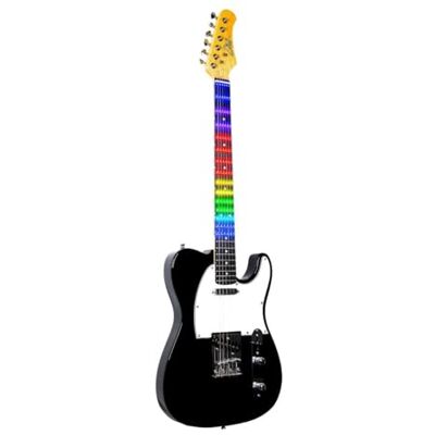 EKO GUITARS TL-300 Visual Note, elektrisk gitarrduk, poppelkropp, lönnhandtag, enkel spole pickup, telebron, svart färg EKO GUITARS TL-300 Visual Note, elektrisk gitarrduk, poppelkropp, lönnhandtag, enkel spole pickup, telebron, svart färg