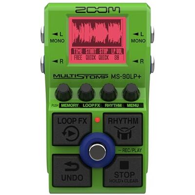 Zoom MS-90LP+ Looper-pedal för gitarr och bas, 32 bit float, 100 loopar, 90 minuter per loop, max. 13 timmars inspelning, lager, effekter och rytmmönster, live och studio Zoom MS-90LP+ Looper-pedal för gitarr och bas, 32 bit float, 100 loopar, 90 minuter per loop, max. 13 timmars inspelning, lager, effekter och rytmmönster, live och studio