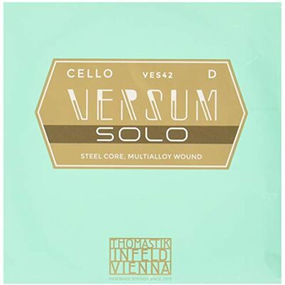 Thomastik-Infeld Thomastik Einzelsaite für Cello 4/4 Versum Solo D-Saite Stahldraht, Umspinnung aus Speziallegierung, mittel Thomastik-Infeld Thomastik Einzelsaite für Cello 4/4 Versum Solo D-Saite Stahldraht, Umspinnung aus Speziallegierung, mittel