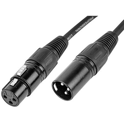 CASCHA Premium mikrofonkabel XLR hona till XLR hane 3 m svart CASCHA Premium mikrofonkabel XLR hona till XLR hane 3 m svart