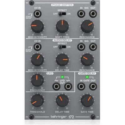 Behringer 172 PHASE SHIFTER/DELAY/LFO Legendarisk analog fasskiftare/fördröjnings-/LFO-modul för Eurorack Behringer 172 PHASE SHIFTER/DELAY/LFO Legendarisk analog fasskiftare/fördröjnings-/LFO-modul för Eurorack