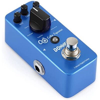 Donner Echo Square Digital Delay Pedal gitarr, 7 lägen True Bypass Effekter Pedal för gitarr Donner Echo Square Digital Delay Pedal gitarr, 7 lägen True Bypass Effekter Pedal för gitarr