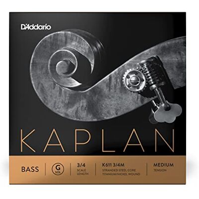D'Addario K611-3/4M Kaplan Kontrabass Enkelsidig G' nickel 3/4 medium D'Addario K611-3/4M Kaplan Kontrabass Enkelsidig G' nickel 3/4 medium