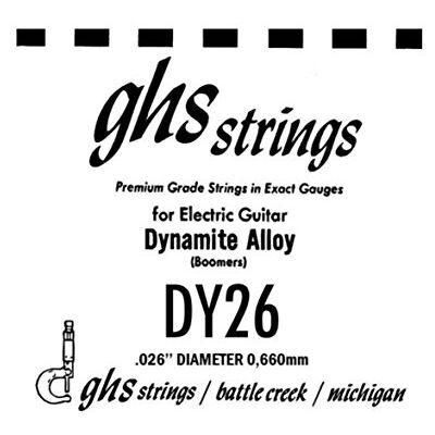 GHS Strings GHS BOOMERS singelsträng för elgitarr – Dynamit legeringssår – DY26 GHS Strings GHS BOOMERS singelsträng för elgitarr – Dynamit legeringssår – DY26