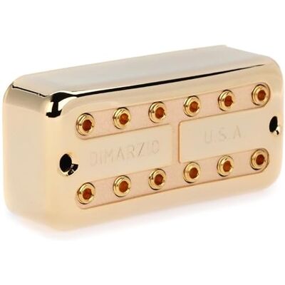 DiMarzio ® Super Distor'Tron™ Pickup, F-Spaced, guldfodral, kräminsats DiMarzio ® Super Distor'Tron™ Pickup, F-Spaced, guldfodral, kräminsats