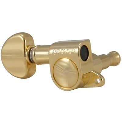 Grover 205G Mini Rotomatics med rund knapp – Single Guitar Machine Head, 1 del, Treble Side (höger) – guld Grover 205G Mini Rotomatics med rund knapp – Single Guitar Machine Head, 1 del, Treble Side (höger) – guld