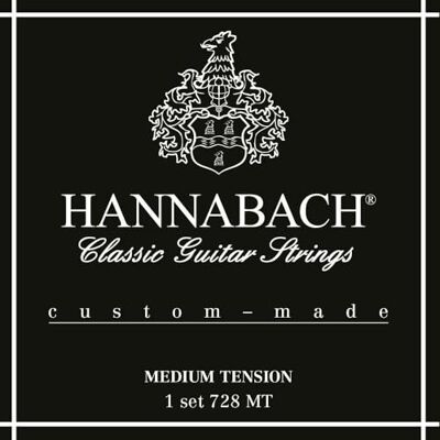 Hannabach klassiska gitarrsträngar Serie 728 Medium Tension Custom Made Set 728MT Hannabach klassiska gitarrsträngar Serie 728 Medium Tension Custom Made Set 728MT