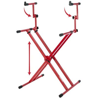 Gator Ramverk GFW-KEY-5100XRED Tangentbordsstativ i "X" stil Gator Ramverk GFW-KEY-5100XRED Tangentbordsstativ i "X" stil