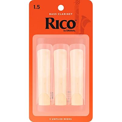 Rico D'Addario Woodwinds – Bass Clarinet Rörblad – REA0315 – styrka 1,5, 3-pack Rico D'Addario Woodwinds – Bass Clarinet Rörblad – REA0315 – styrka 1,5, 3-pack