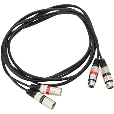 Pulse Dual XLR Kabel - 2,5m, Svart Pulse Dual XLR Kabel - 2,5m, Svart