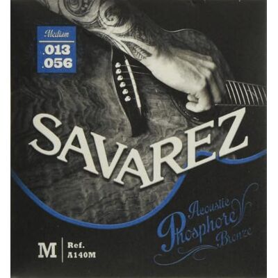 Savarez strängar 668596 för akustisk gitarr akustisk fosfor brons sats A140M medium .013–.056 Savarez strängar 668596 för akustisk gitarr akustisk fosfor brons sats A140M medium .013–.056
