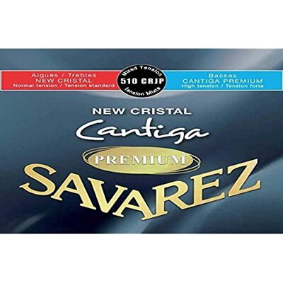 Savarez strängar för klassisk gitarr New Cristal Cantiga Premium set 510CRP Normal spänning, Made in Europe Savarez strängar för klassisk gitarr New Cristal Cantiga Premium set 510CRP Normal spänning, Made in Europe