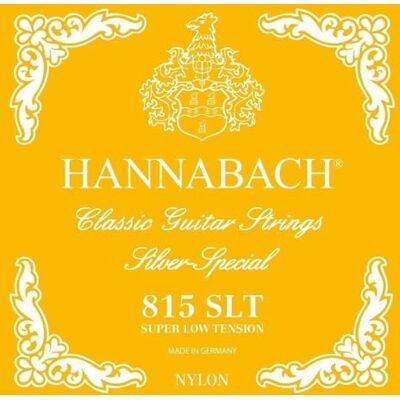 Hannabach strängar för klassisk gitarr serie 815 set Super Low Tension (högkvalitativ, universalsträng för nästan alla instrument, gitarrsträngar klassisk gitarr, tillverkad i Tyskland), Gul Hannabach strängar för klassisk gitarr serie 815 set Super Low Tension (högkvalitativ, universalsträng för nästan alla instrument, gitarrsträngar klassisk gitarr, tillverkad i Tyskland), Gul