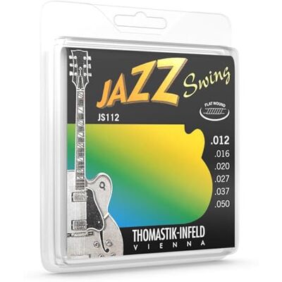 Thomastik-Infeld Thomastik 676727 Saiten für E-Gitarre Jazz Swing Series Nickel Flat Wound, JS112 Med Light 12-50 Thomastik-Infeld Thomastik 676727 Saiten für E-Gitarre Jazz Swing Series Nickel Flat Wound, JS112 Med Light 12-50