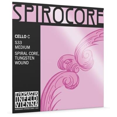 Thomastik-Infeld Thomastik Einzelsaite für Cello 4/4 Spirocore C-Saite Spiralseilkern, Wolfram umsponnen, mittel Thomastik-Infeld Thomastik Einzelsaite für Cello 4/4 Spirocore C-Saite Spiralseilkern, Wolfram umsponnen, mittel