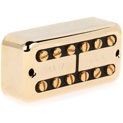 DiMarzio ® New'Tron™, Hals Pickup, Standard Spaced, Guldskydd, Svart Insats DiMarzio ® New'Tron™, Hals Pickup, Standard Spaced, Guldskydd, Svart Insats