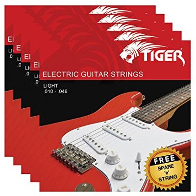 Tiger elgitarr strängar – 5 stycken ljus (10–46) set Tiger elgitarr strängar – 5 stycken ljus (10–46) set
