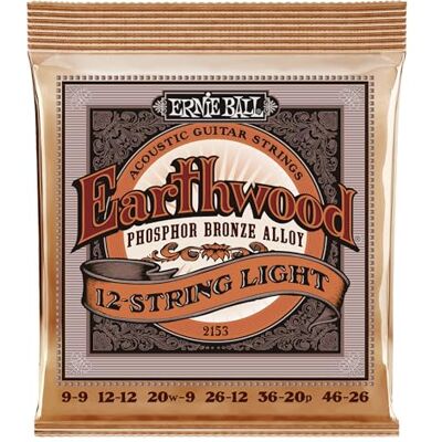 Ernie Ball Earthwood 12-String Light Phosphor Bronze Acoustic Guitar Strings 9-46 Gauge Ernie Ball Earthwood 12-String Light Phosphor Bronze Acoustic Guitar Strings 9-46 Gauge