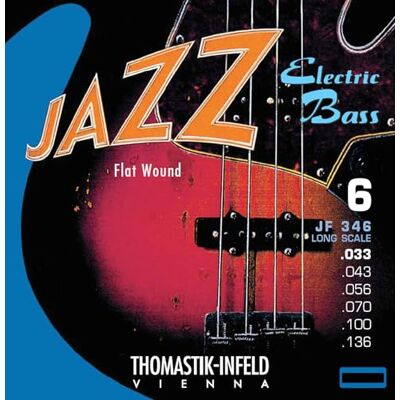 Thomastik-Infeld Flat Wound elbas JF34033 C-enskild sträng – Jazz Bass Long Scale 34", tjocklek .033 Thomastik-Infeld Flat Wound elbas JF34033 C-enskild sträng – Jazz Bass Long Scale 34", tjocklek .033