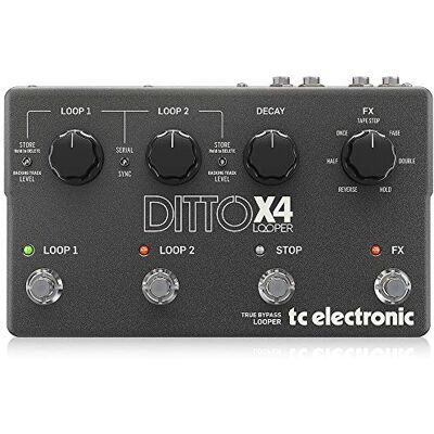 TC Electronic Ditto X4 Looper - Gitarr Effekt - Svart TC Electronic Ditto X4 Looper - Gitarr Effekt - Svart