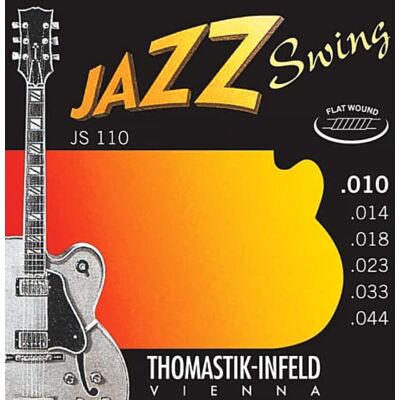 Thomastik-Infeld Thomastik Saiten für E-Gitarre Jazz Swing Series Nickel Flat Wound Satz JS110 Extra Light .010-.044w Thomastik-Infeld Thomastik Saiten für E-Gitarre Jazz Swing Series Nickel Flat Wound Satz JS110 Extra Light .010-.044w