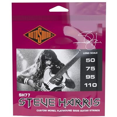 Rotosound strängar för elbas JAZZ 77 MONEL FLATWOUND 4-str. SH77 STEVE HARRIS FLATW Custom 50-110 Rotosound strängar för elbas JAZZ 77 MONEL FLATWOUND 4-str. SH77 STEVE HARRIS FLATW Custom 50-110