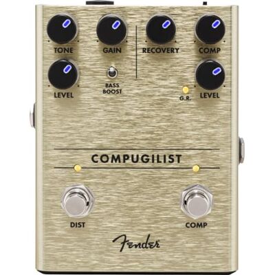 Fender ® »COMPUGILIST« Compressor/Distortion Effektpedal för E-Gitarr Fender ® »COMPUGILIST« Compressor/Distortion Effektpedal för E-Gitarr