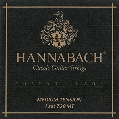 Hannabach klassiska gitarrsträngar Serie 728 Medium Tension Custom Made Set med 3 diskantsträngar 7288MT Hannabach klassiska gitarrsträngar Serie 728 Medium Tension Custom Made Set med 3 diskantsträngar 7288MT