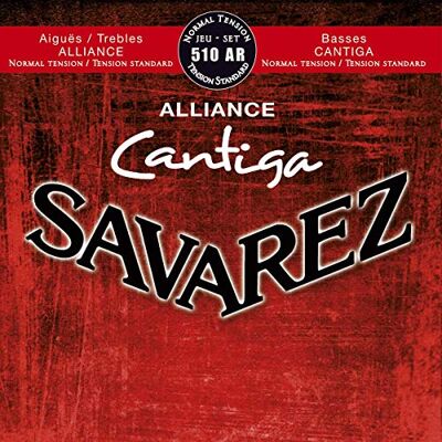 Savarez strängar för klassisk gitarr Alliance Cantiga set, Normal spänning, röd, 510AR Savarez strängar för klassisk gitarr Alliance Cantiga set, Normal spänning, röd, 510AR