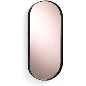 Tomasucci Wink Design, efterljus oval väggspegel, matt svart stålram, rosguld spegel, 55 x 25 x 3 cm Tomasucci Wink Design, efterljus oval väggspegel, matt svart stålram, rosguld spegel, 55 x 25 x 3 cm