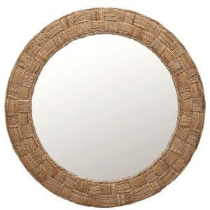 KOUBOO Väggspegel med rund rep, rutig, buri, beige/naturlig, 76,2 x 3,81 x 76,2 cm KOUBOO Väggspegel med rund rep, rutig, buri, beige/naturlig, 76,2 x 3,81 x 76,2 cm